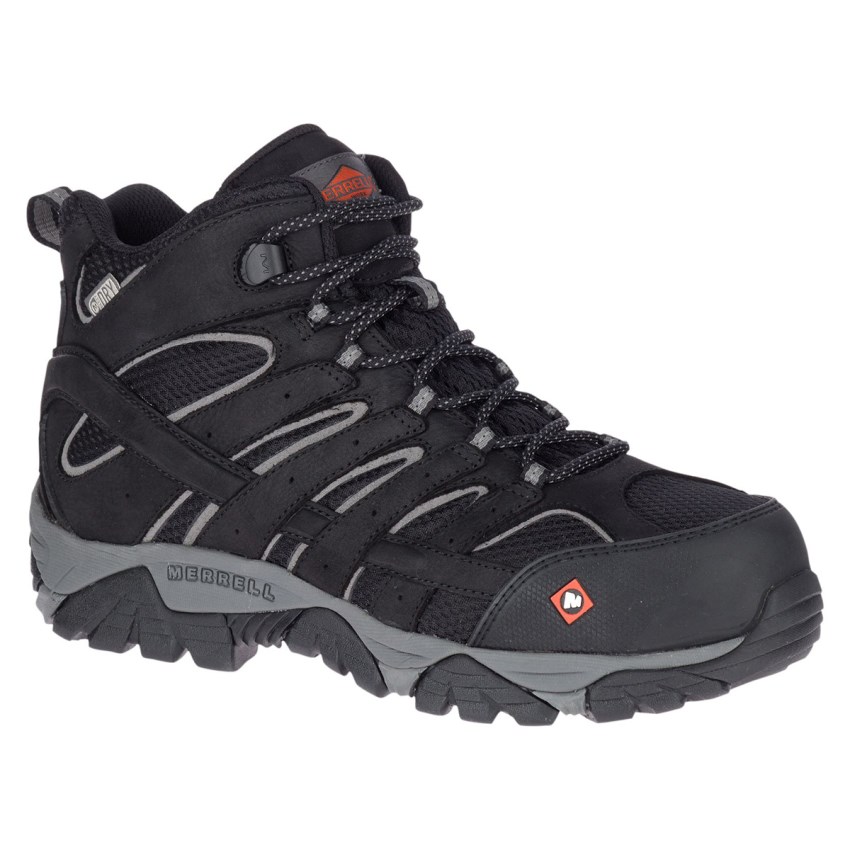 Bottes de Securite Merrell Moab Vertex Mid Waterproof Comp Toe Noir Homme | H.M.EJHR